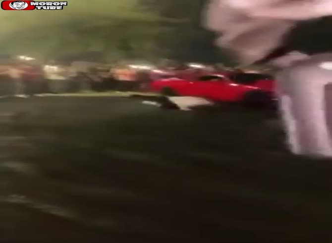 Video :While at an unlawful protest, he loses his pants